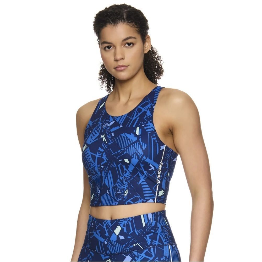 Reebok Women's Cropped Tank Bra Size in Medieval Blue XXXL NWT